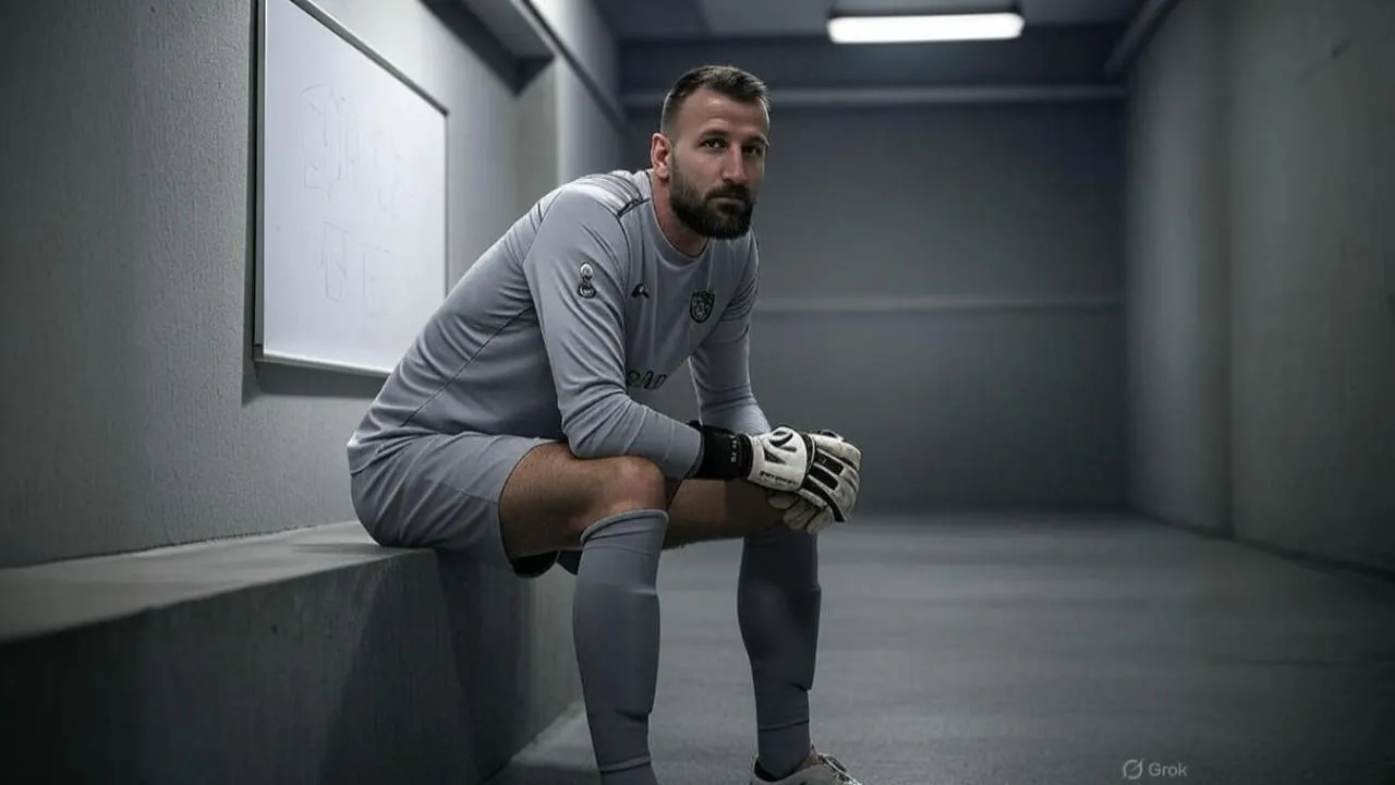  A half-erased whiteboard frames the quiet uncertainty surrounding Manchester United’s goalkeeper succession.