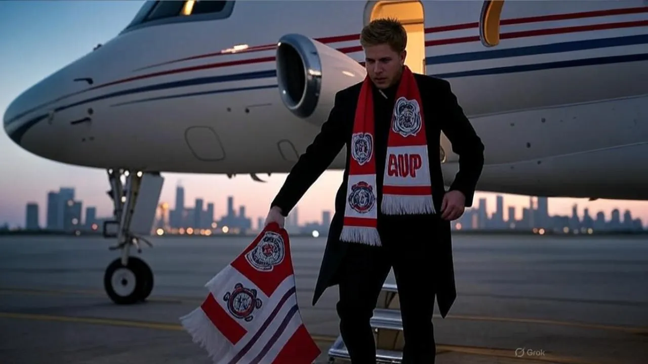 A scarf caught on a stair rail becomes a metaphor for the cautious weight of a fresh chapter.