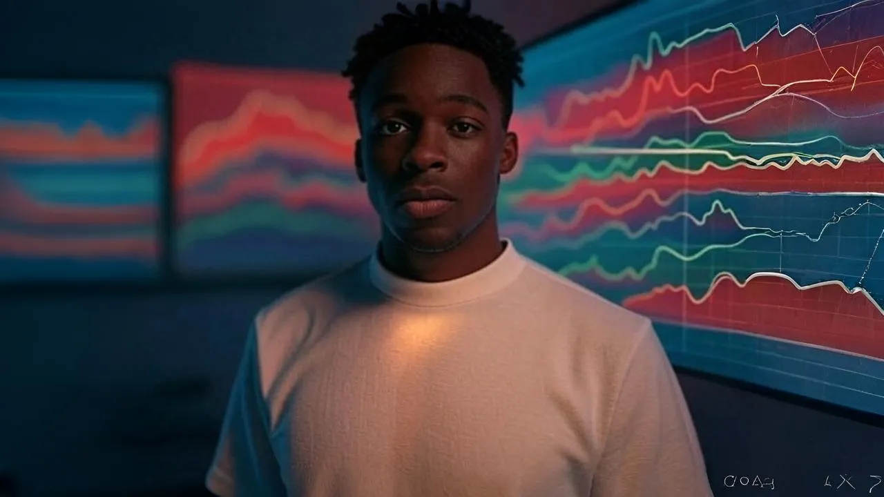 A heatmap’s glow across his chest frames a defender reimagined as a system accelerant.