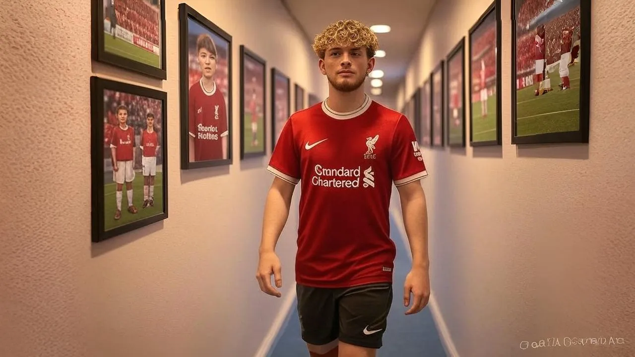 A narrow academy hallway echoes Liverpool’s bet on evolution over