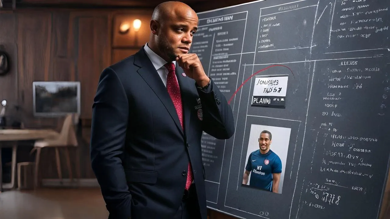A clearly circled Jonathan Tah symbolizes Kompany’s calculated planning and strategic decisiveness for Bayern Munich.