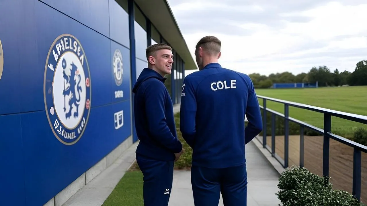 Two familiar silhouettes in conversation say more than ceremony—Chelsea’s chemistry begins off the pitch.