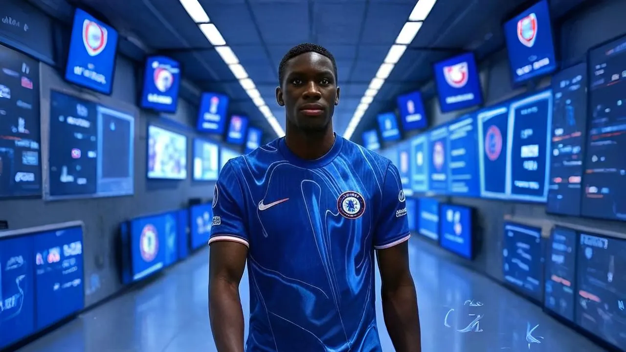 A digital wristband becomes the symbol of youth absorbed into the Chelsea mechanism — readiness overtaking wonder.