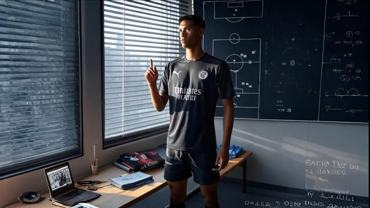 A finger paused above the “8” tile frames Reijnders as the strategist of Guardiola’s next phase.