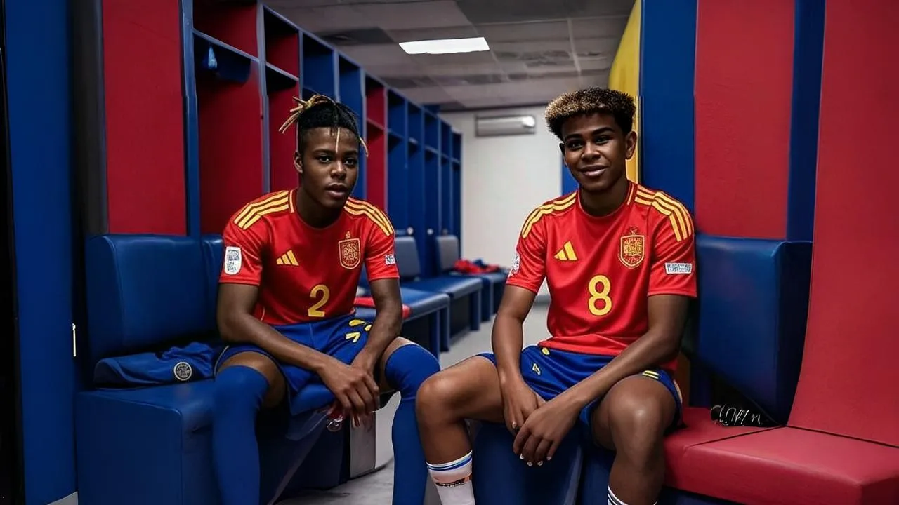 A sidelong glance in shared colours hints at a chemistry that could define Barcelona’s future.
