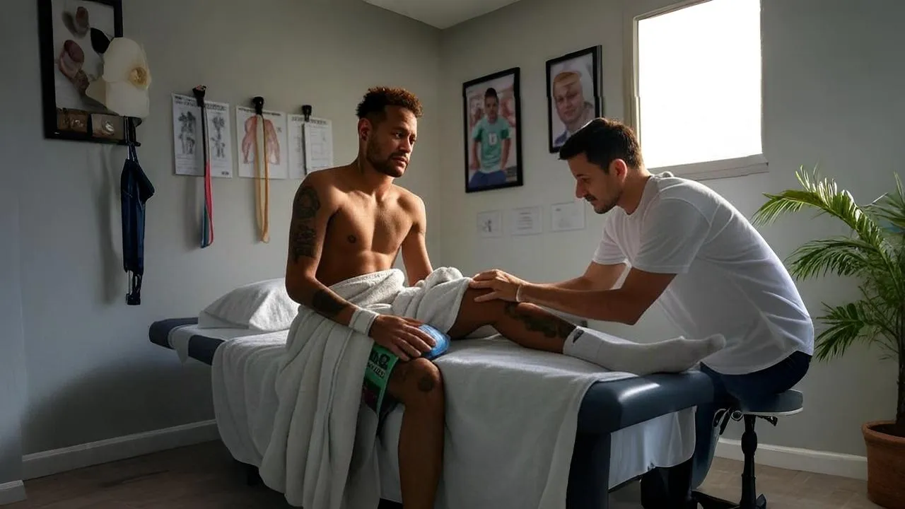 A taped calendar and quiet treatment session reveal the deeper conviction behind Neymar’s choice to stay loyal