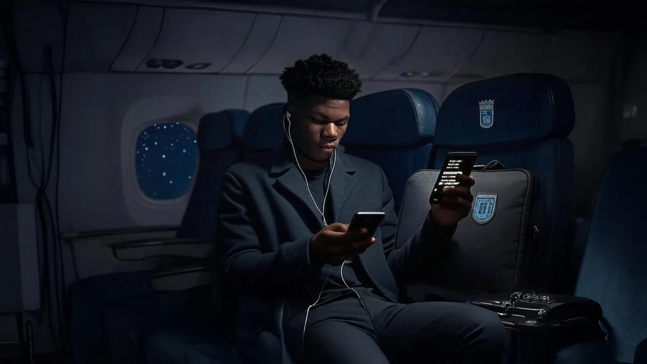 aurelien-tchouameni-plane-message